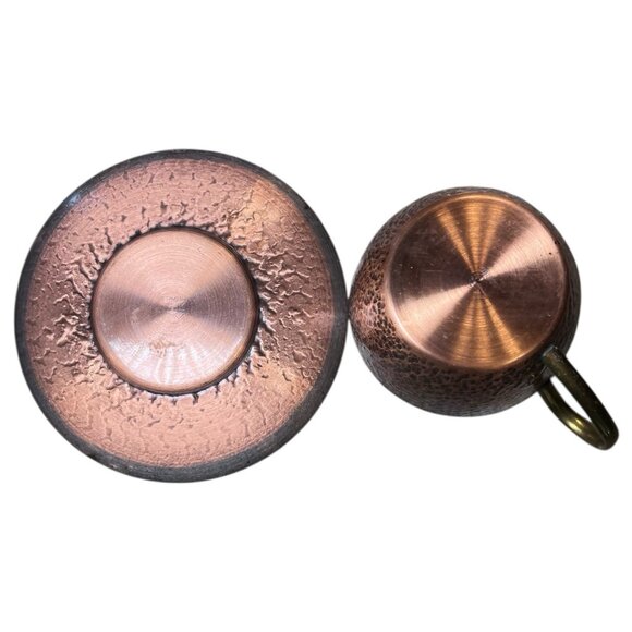 Copper Handarbeit Teacup and Saucer Set Of 6 - Picture 5 of 14